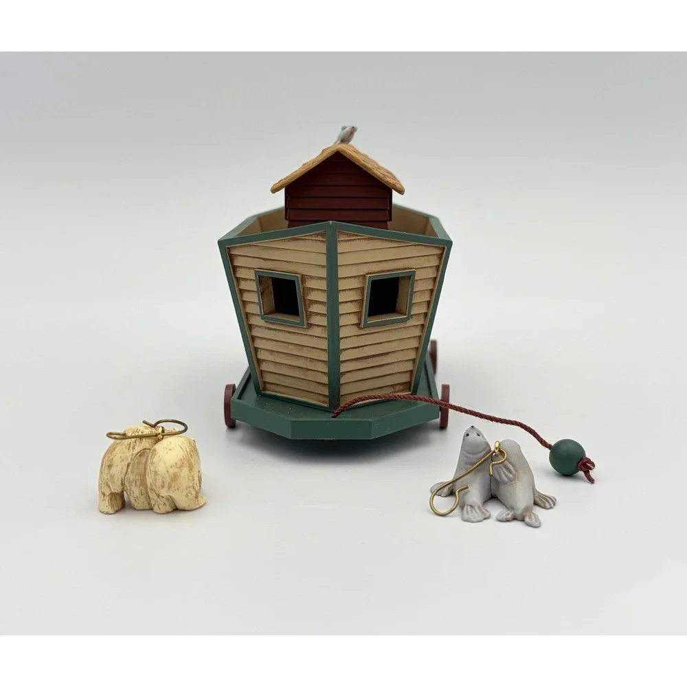 1994 Noahs Ark Three Piece Set Hallmark Keepsake Ornament Vintage QXM410-6